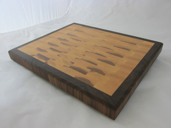Large end grain cutting board. great gift idea. thick handmade maple and walnut cutting board. kitchen ideas. home decorating