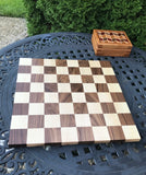 Handmade 18 Inch Chess Board Made Of Maple And Walnut - Tournament Size Board Game for Birthdays  - FREE DOMESTIC SHIPPING
