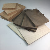 Thin Wood Scraps Maple Cherry Walnut for Arts and Crafts Woodworking Supplies Lot A6