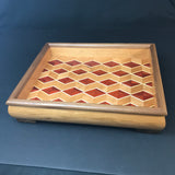 Solid Wood Serving Platter - Table Centerpiece - Decorative Wood Tray - Handmade Wooden Gift - Maple Walnut Cherry Padauk - Made in the USA!