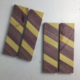 Wood Knife Scale Blanks 4 pieces (3.5”Lx1”Wx.25”thick) Purpleheart yellowheart project material hardwood supplies