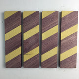 Wood Knife Scale Blanks 4 pieces (3.5”Lx1”Wx.25”thick) Purpleheart yellowheart project material hardwood supplies