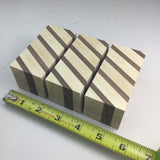3 Hardwood Blanks For Wood Turning and Carving (3.5”L 1 11/16”W 1 11/16T) Poplar and Walnut Arts and Crafts Supplies Laminated Blank