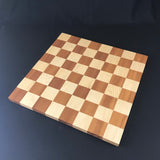 Tournament Size 18 Inch Wood Chess Board Handmade with Maple and Mahogany Checkers Board Game For Birthday Gift For Your Chess Player