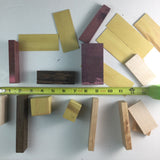 Wood Scraps For Arts and Crafts Exotic Hardwood Project Material Lot A1