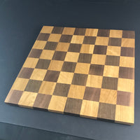 Regulation Size 18 Inch Chess Board made of Oak and Walnut Woods - Solid Handcrafted Gift For Any Chess Lover - Custom Orders Welcome