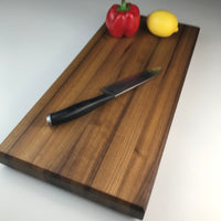 Large Walnut Wood Cutting Board  - Thick Walnut Charcuterie Board - Hardwood Butcher Block - Kitchen Serveware - Gift for Cook - Made in USA