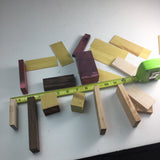 Wood Scraps For Arts and Crafts Exotic Hardwood Project Material Lot A1