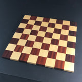 Wood Chess Board Made of  Padauk and Maple Wood - 18 inch Board Game Gift for Chess Player. Free Domestic Shipping.       Made in the USA