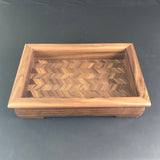 Walnut Wood Tray - Table Centerpiece - Valet Tray - Wooden Serving Platters - Home Decorating Gift Proudly Made in the USA Free Shipping