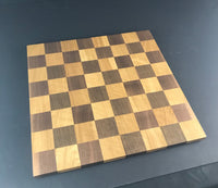 Regulation Size 18 Inch Chess Board made of Oak and Walnut Woods - Solid Handcrafted Gift For Any Chess Lover - Custom Orders Welcome