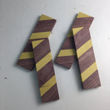Wood Knife Scale Blanks 4 pieces (3.5”Lx1”Wx.25”thick) Purpleheart yellowheart project material hardwood supplies