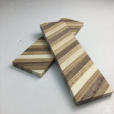 Wood Knife Scale Handle Blank for Knife Makers - 2 Pieces Walnut Oak Maple Arts and Crafts Supply (1.5”x5”x1/4”)
