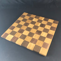 Regulation Size 18 Inch Chess Board made of Oak and Walnut Woods - Solid Handcrafted Gift For Any Chess Lover - Custom Orders Welcome