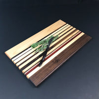 Walnut, Maple, Padauk Wood Cutting Board - Unique Table Centerpiece - Wood Serving Platter -  Charcuterie  Board - Proudly Made In The USA!