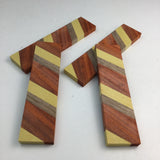 Wood Knife Scale Handle Blank for Knife Makers - 4 Pieces Walnut Padauk Yellowheart Arts and Crafts Supply (1”x4”x1/4”)
