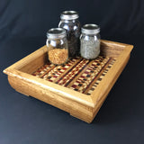 Solid Wood Serving Platter - Table Centerpiece - Decorative Wood Tray - Handmade Wooden Gift - Maple Walnut Cherry Oak - Made in the USA!