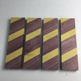 Wood Knife Scale Blanks 4 pieces (3.5”Lx1”Wx.25”thick) Purpleheart yellowheart project material hardwood supplies