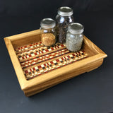 Solid Wood Serving Platter - Table Centerpiece - Decorative Wood Tray - Handmade Wooden Gift - Maple Walnut Cherry Oak - Made in the USA!