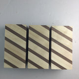 3 Hardwood Blanks For Wood Turning and Carving (3.5”L 1 11/16”W 1 11/16T) Poplar and Walnut Arts and Crafts Supplies Laminated Blank