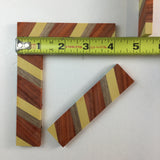 Wood Knife Scale Handle Blank for Knife Makers - 4 Pieces Walnut Padauk Yellowheart Arts and Crafts Supply (1”x4”x1/4”)