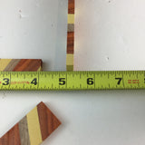 Wood Knife Scale Handle Blank for Knife Makers - 4 Pieces Walnut Padauk Yellowheart Arts and Crafts Supply (1”x4”x1/4”)