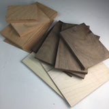 Thin Wood Scraps Maple Cherry Walnut for Arts and Crafts Woodworking Supplies Lot A6
