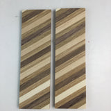 Wood Knife Scale Handle Blank for Knife Makers - 2 Pieces Walnut Oak Maple Arts and Crafts Supply (1.5”x5”x1/4”)