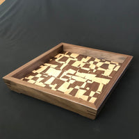 Table Centerpiece - Wood Tray - Maple And Walnut Serving Platter - Handmade Wooden Gift - Proudly made in the USA!