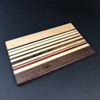 Walnut, Maple, Padauk Wood Cutting Board - Unique Table Centerpiece - Wood Serving Platter -  Charcuterie  Board - Proudly Made In The USA!