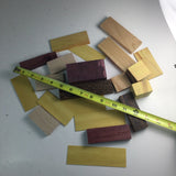 Wood Scraps For Arts and Crafts Exotic Hardwood Project Material Lot A1