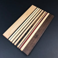 Walnut, Maple, Padauk Wood Cutting Board - Unique Table Centerpiece - Wood Serving Platter -  Charcuterie  Board - Proudly Made In The USA!