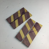 Wood Knife Scale Blanks 4 pieces (3.5”Lx1”Wx.25”thick) Purpleheart yellowheart project material hardwood supplies