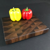 Wood Charcuterie Board - Small End Grain Hardwood Cutting Board  - Walnut Serving Platter - Handmade Gift - Proudly Made in the USA!