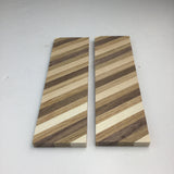 Wood Knife Scale Handle Blank for Knife Makers - 2 Pieces Walnut Oak Maple Arts and Crafts Supply (1.5”x5”x1/4”)