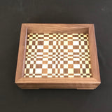 Table Centerpiece - Wood Tray - Maple And Walnut Serving Platter - Handmade Wooden Gift - Proudly made in the USA!