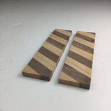 Wood Knife Handle Scale Blanks - Walnut and Cherry Wood - Arts and Crafts Supplies