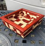 Wood Tray made of Maple And Padauk Wooden Serving Platters - Home Decorating Gift Proudly Made in the USA Free Shipping