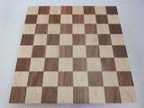 Handcrafted 16 Inch Chess Board - Solid Maple and Walnut - Birthday Gift for Chess Player - Handmade for Christmas and Holidays - Board Game - Free Domestic Shipping