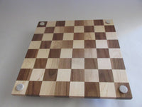 Handcrafted 16 Inch Chess Board - Solid Maple and Walnut - Birthday Gift for Chess Player - Handmade for Christmas and Holidays - Board Game - Free Domestic Shipping