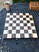 Handcrafted 16 inch chess board, Solid maple and walnut, birthday gift for chess player, Handcrafted for Christmas and holidays board game
