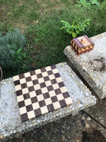 Small 12 Inch Wood Chess Board - Maple And Walnut - Handmade Board Game For Birthdays, Holidays - Gift For Your Chess Player - Free shipping