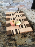 Walnut, and Maple Wood Cutting Board - Unique Table Centerpiece - Wood Charcuterie Platter - Chopping Block - Proudly Made In The USA!