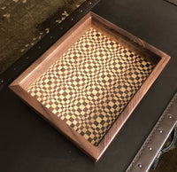 Table Centerpiece - Wood Tray - Maple And Walnut Serving Platter - Handmade Wooden Gift - Proudly made in the USA!