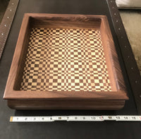 Table Centerpiece - Wood Tray - Maple And Walnut Serving Platter - Handmade Wooden Gift - Proudly made in the USA!