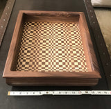 Table Centerpiece - Wood Tray - Maple And Walnut Serving Platter - Handmade Wooden Gift - Proudly made in the USA!