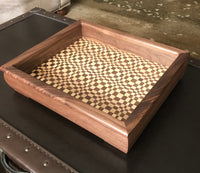 Table Centerpiece - Wood Tray - Maple And Walnut Serving Platter - Handmade Wooden Gift - Proudly made in the USA!