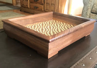 Table Centerpiece - Wood Tray - Maple And Walnut Serving Platter - Handmade Wooden Gift - Proudly made in the USA!