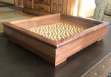 Table Centerpiece - Wood Tray - Maple And Walnut Serving Platter - Handmade Wooden Gift - Proudly made in the USA!