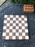 Handmade 18 Inch Chess Board Made Of Maple And Walnut - Tournament Size Board Game for Birthdays  - FREE DOMESTIC SHIPPING